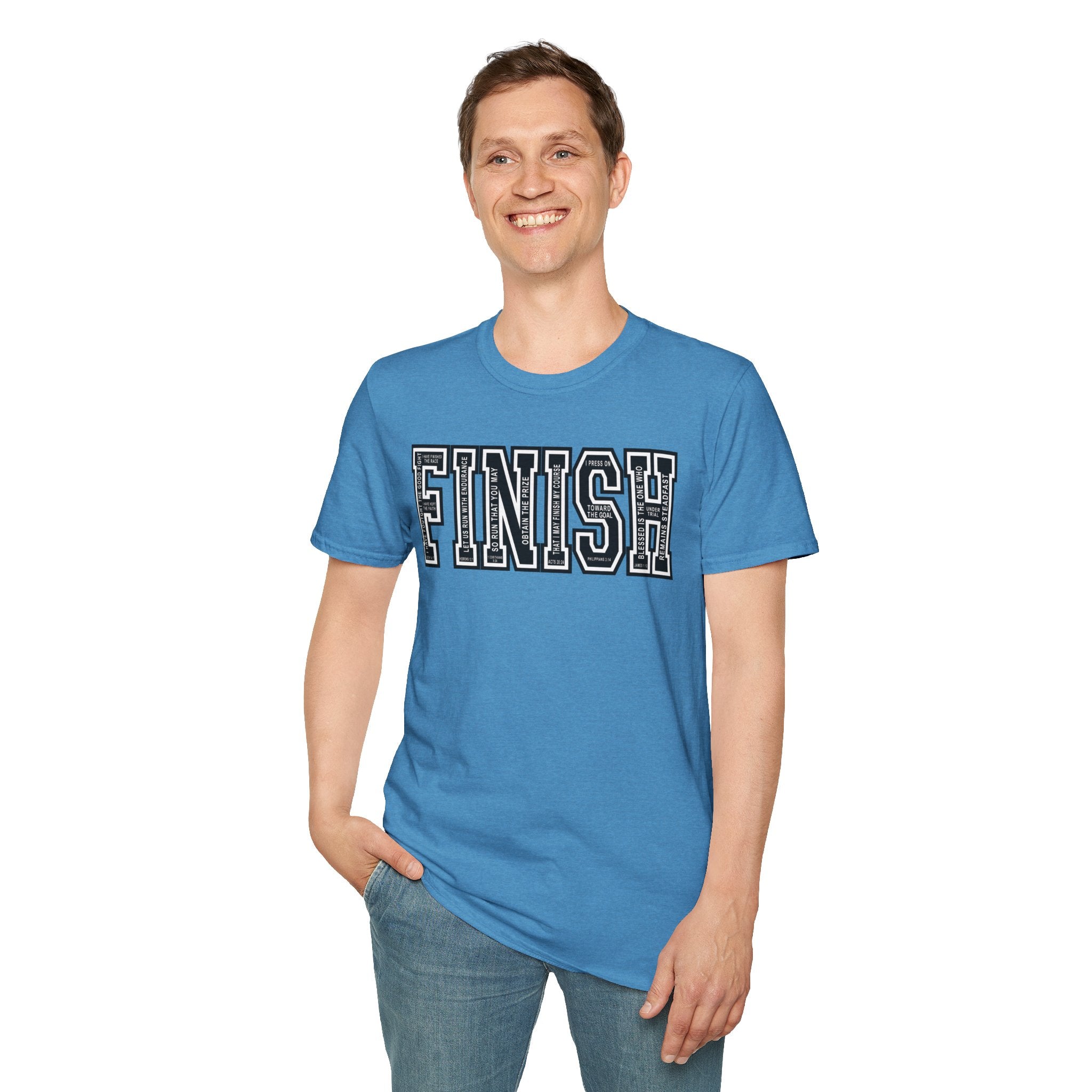 FINISH Running Christian Runner T-Shirt (Black)