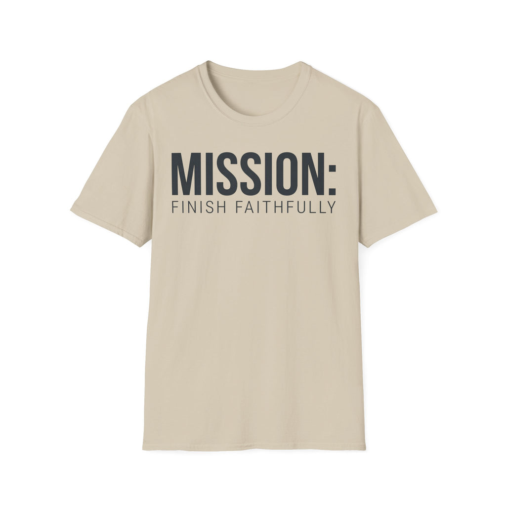 Mission: Finish Faithfully Christian Runner T-Shirt