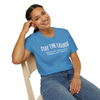 Stay The Course Bible Verse Christian Runner T-Shirt (Curvy Text)