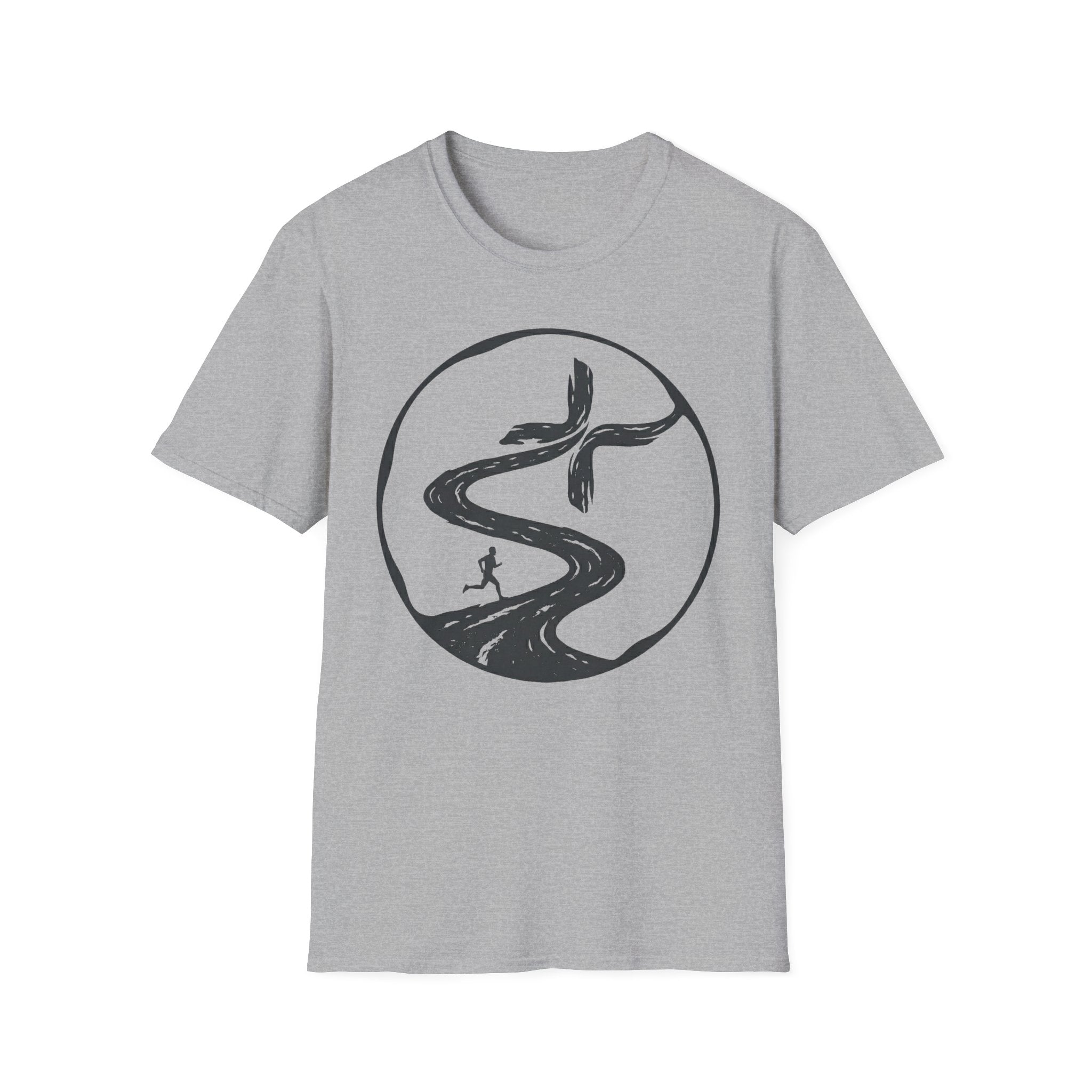 Winding Road to the Cross Christian Runner T-Shirt (Male)