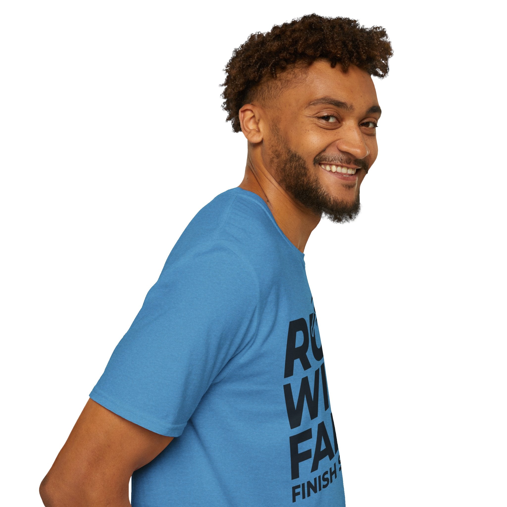 Run With Faith - Finish Strong Christian Runner T-Shirt