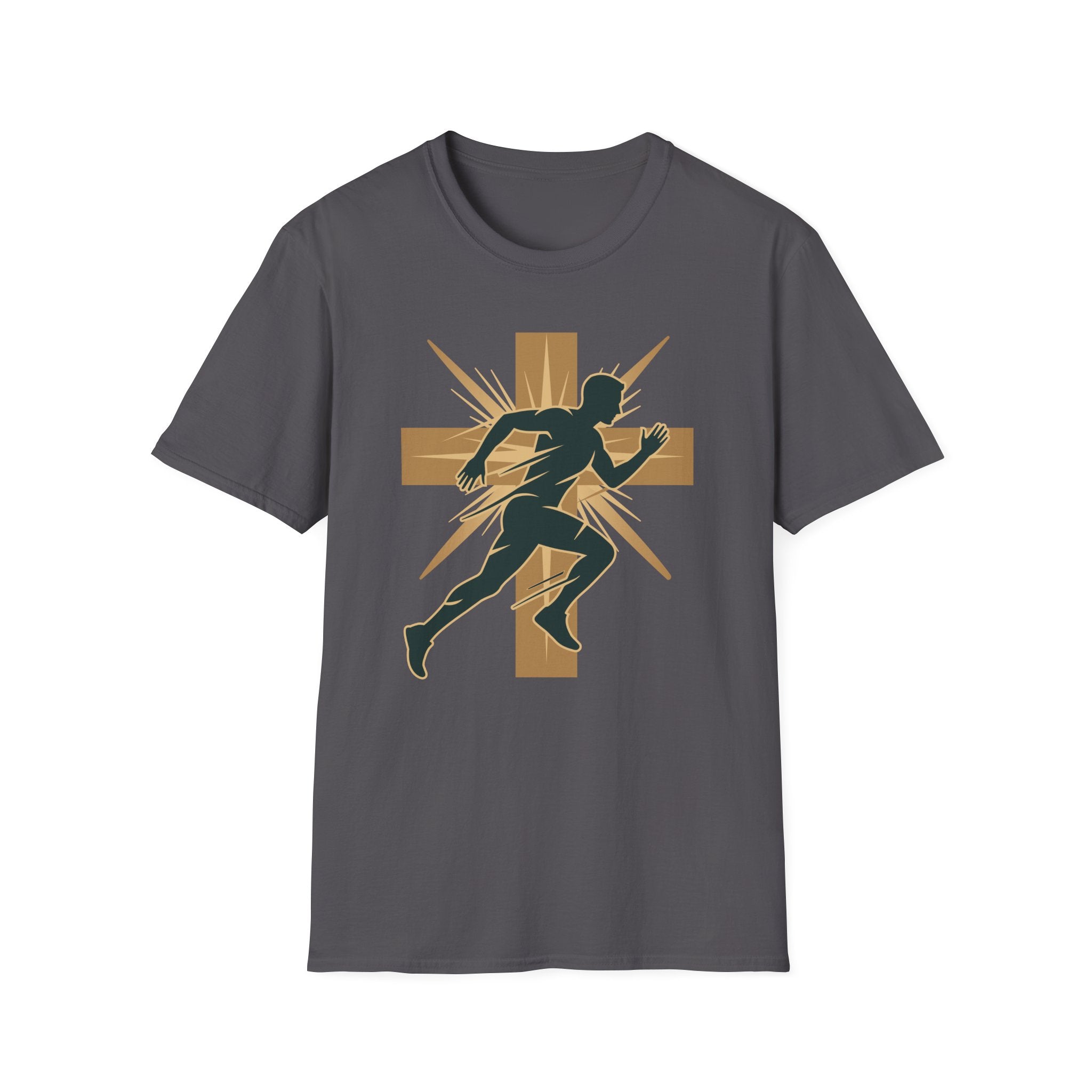 Cross Running Man Christian Runner T-Shirt
