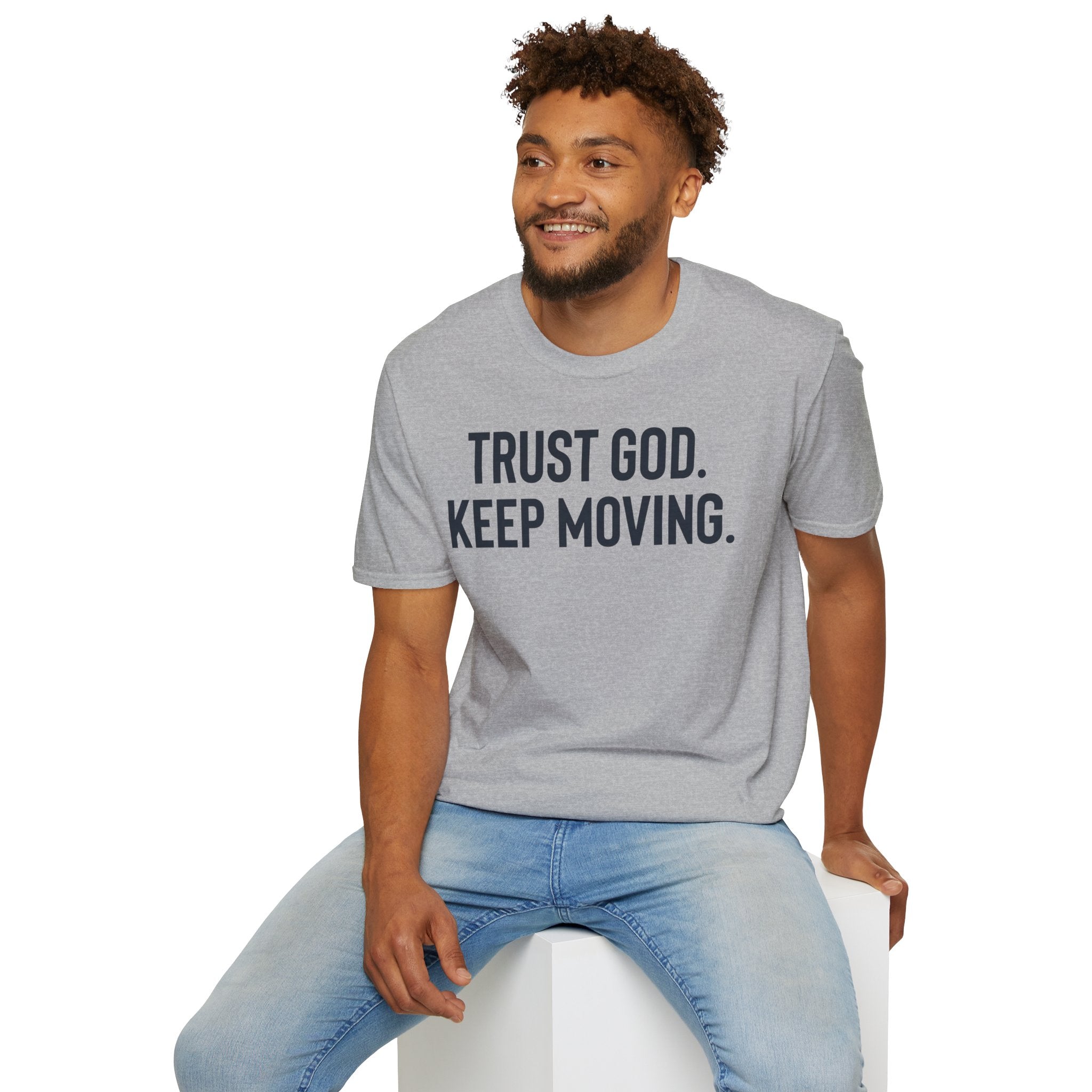 Trust God Keep Moving Christian Runner T-Shirt