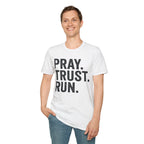 Pray Trust Run Christian Runner T-Shirt