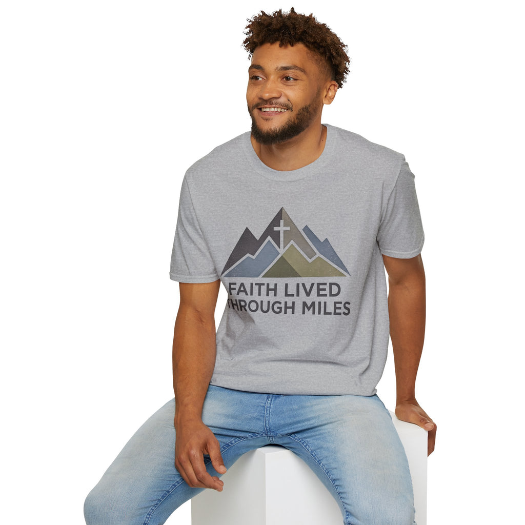 Faith Lived Through Miles Christian Runner T-Shirt
