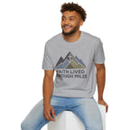 Faith Lived Through Miles Christian Runner T-Shirt