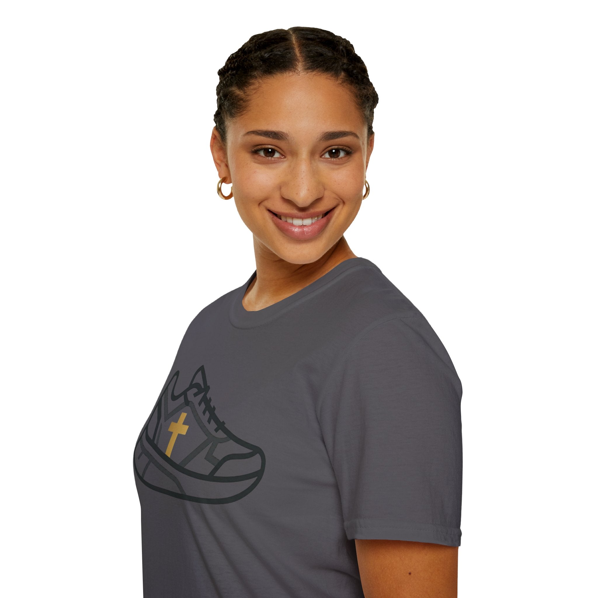 With Me Every Stride Christian Runner T-Shirt