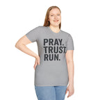 Pray Trust Run Christian Runner T-Shirt