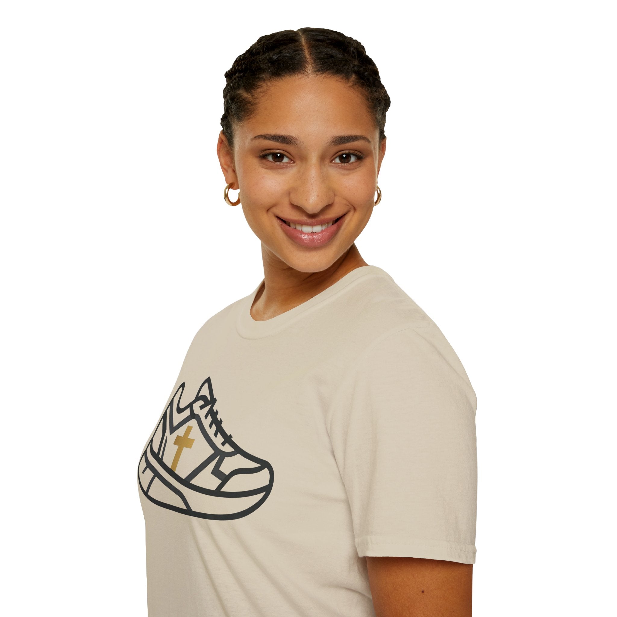 With Me Every Stride Christian Runner T-Shirt