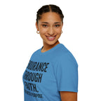 Endurance Through Faith - Run with Purpose Christian Runner T-Shirt
