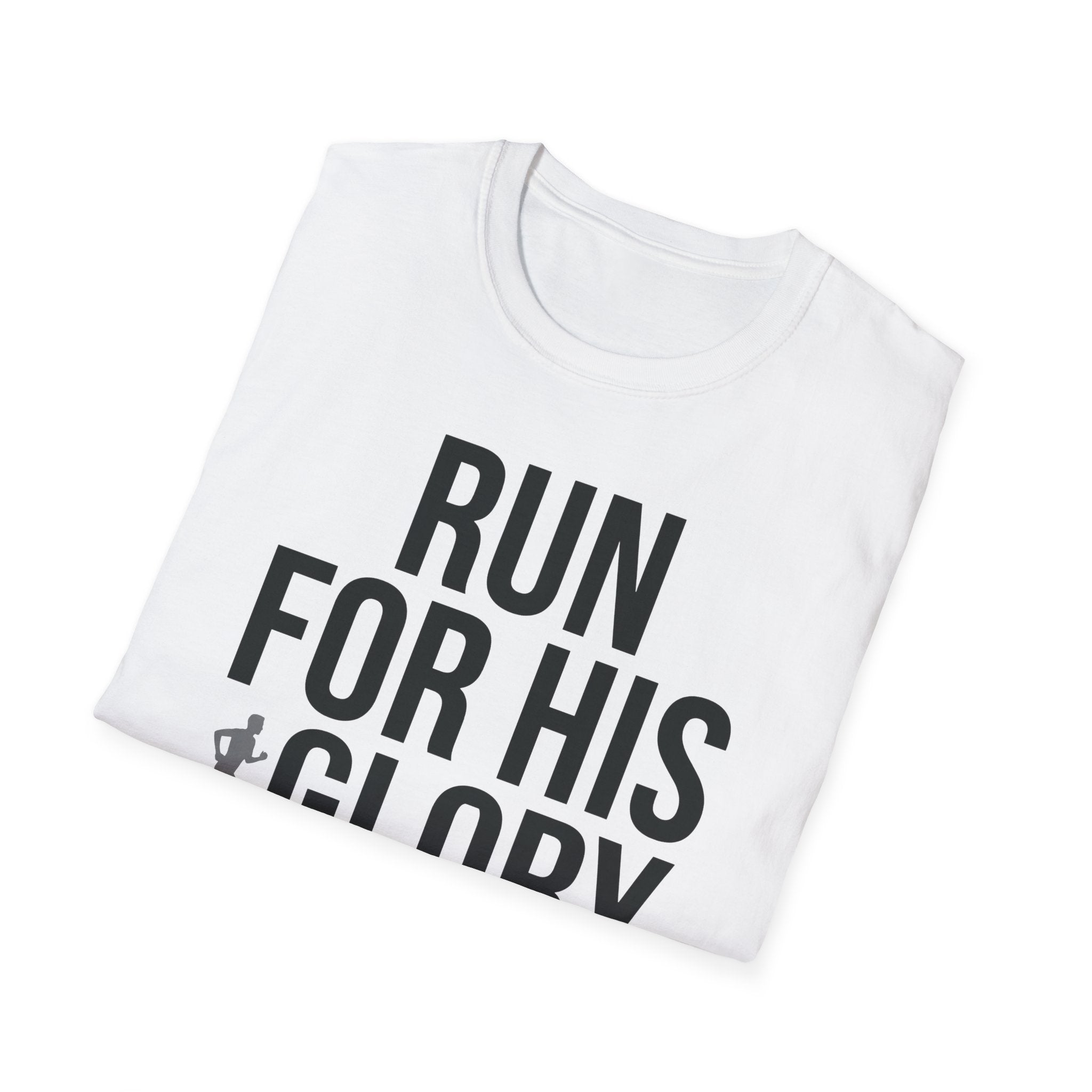 Run for His Glory Christian Runner T-Shirt (Male)
