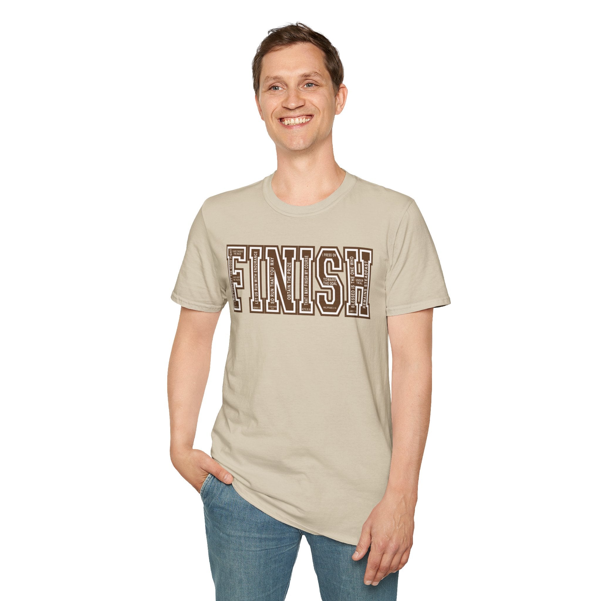 FINISH Christian Runner T-Shirt (Brown)