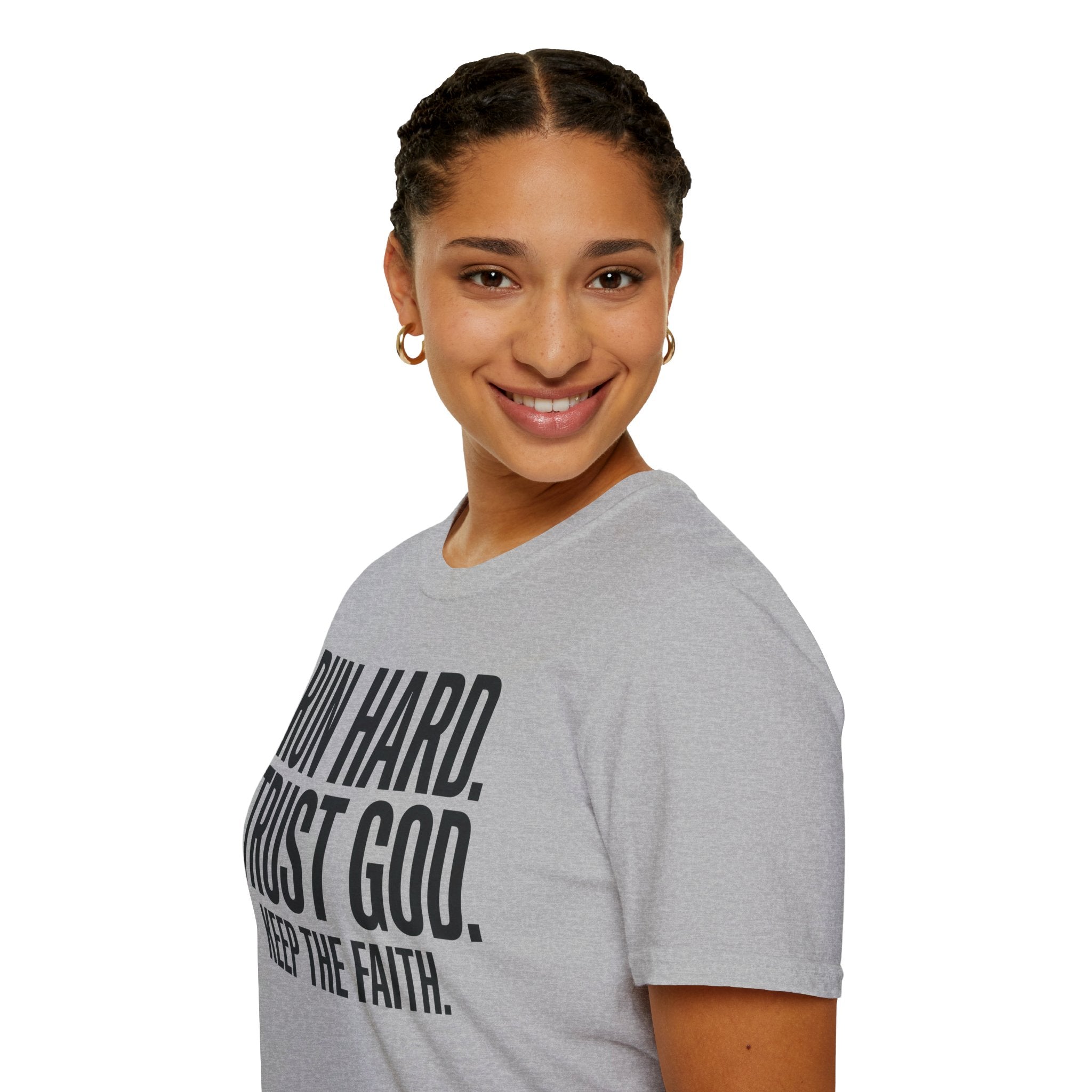 Run Hard Trust God Keep the Faith Christian Runner T-Shirt