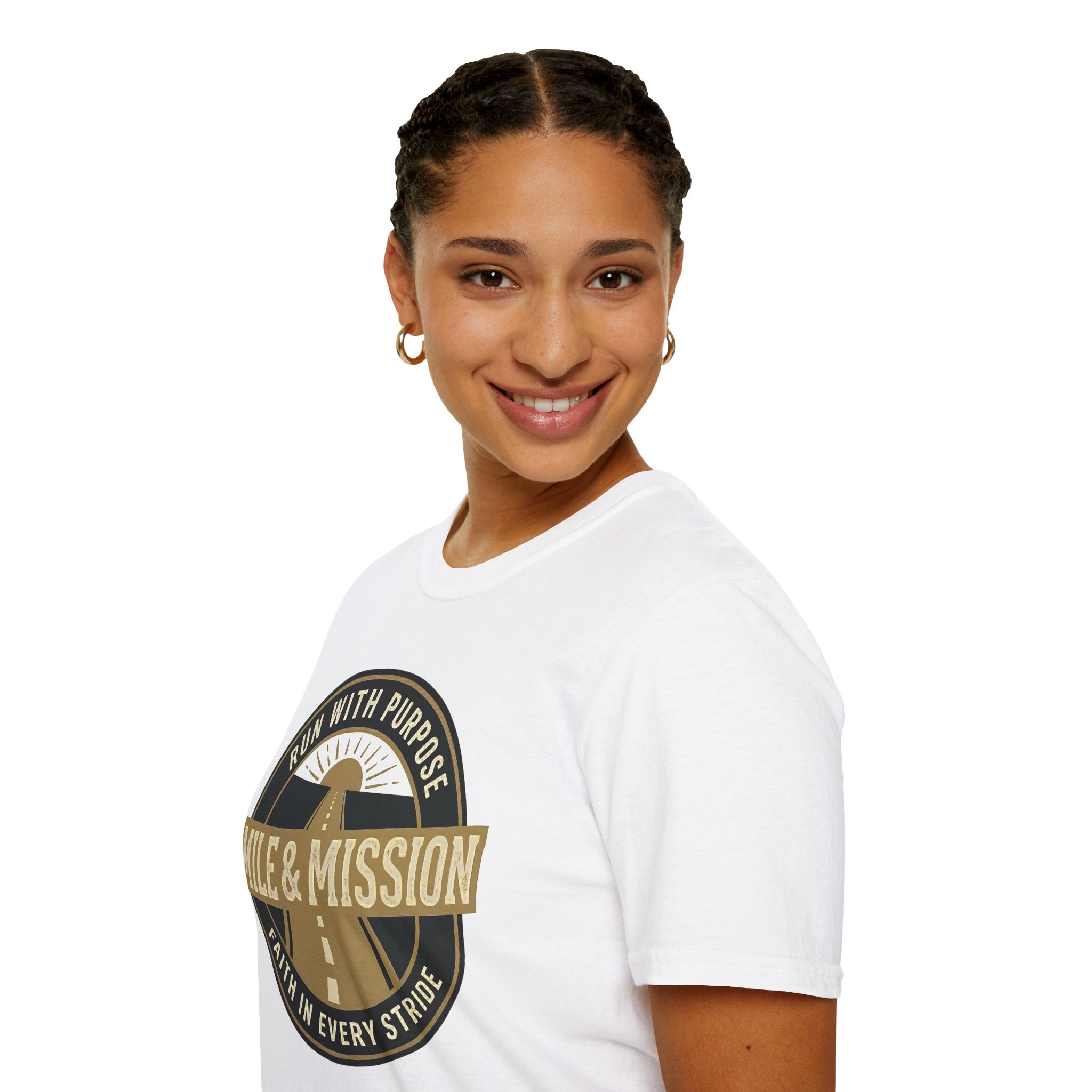 Mile & Mission: Run with Purpose Christian Runner T-Shirt