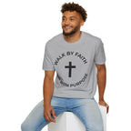 Walk by Faith - Run with Purpose Christian Runner T-Shirt