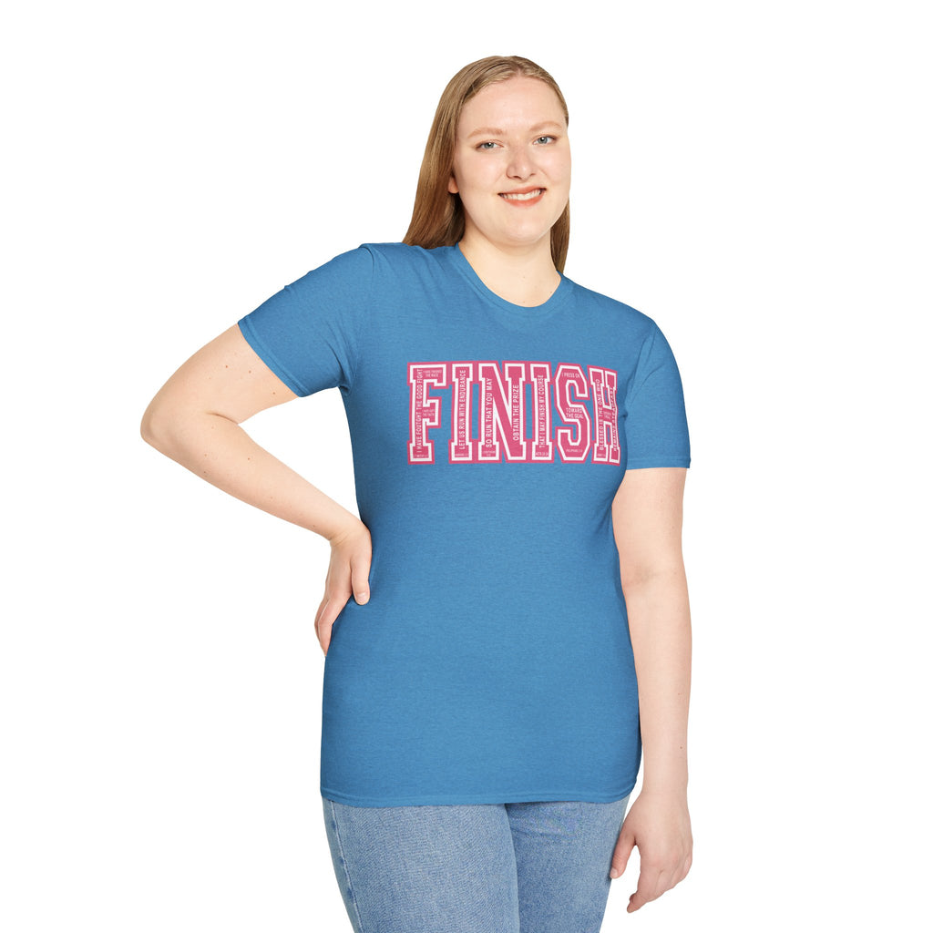 FINISH Christian Runner T-Shirt (Pink)