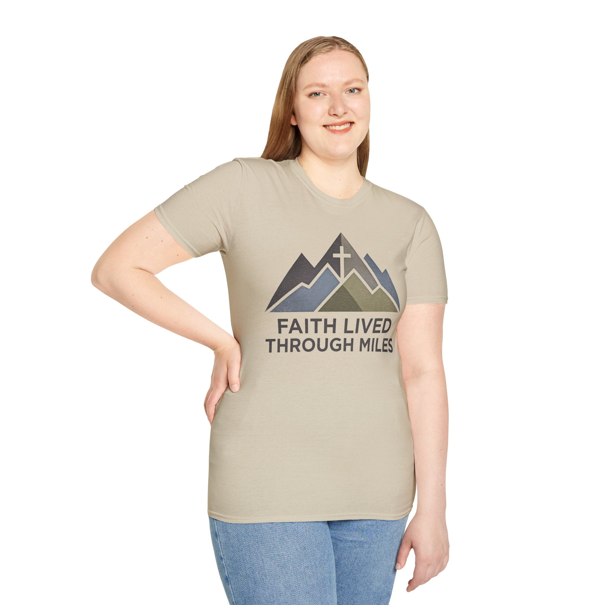 Faith Lived Through Miles Christian Runner T-Shirt