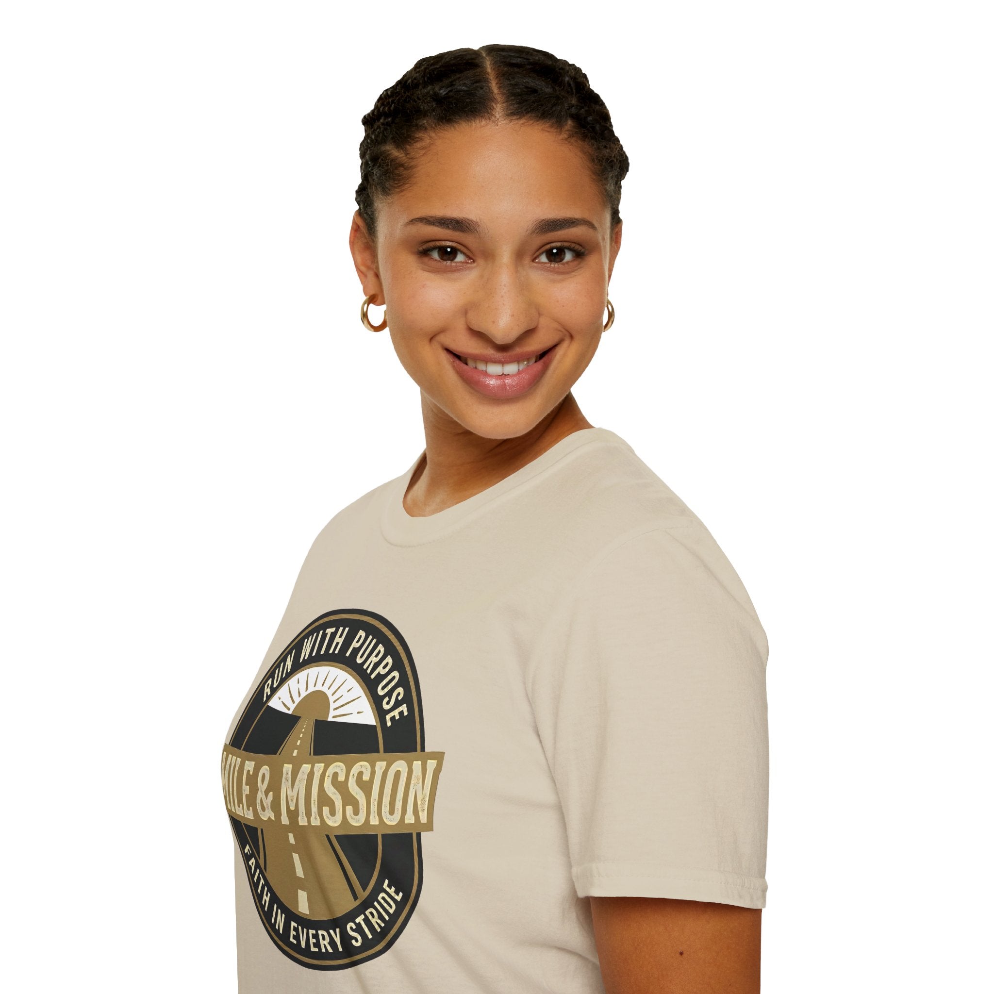 Mile & Mission: Run with Purpose Christian Runner T-Shirt