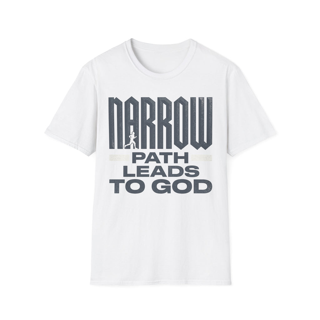 Narrow Path Leads to God Christian Runner T-Shirt (Male)