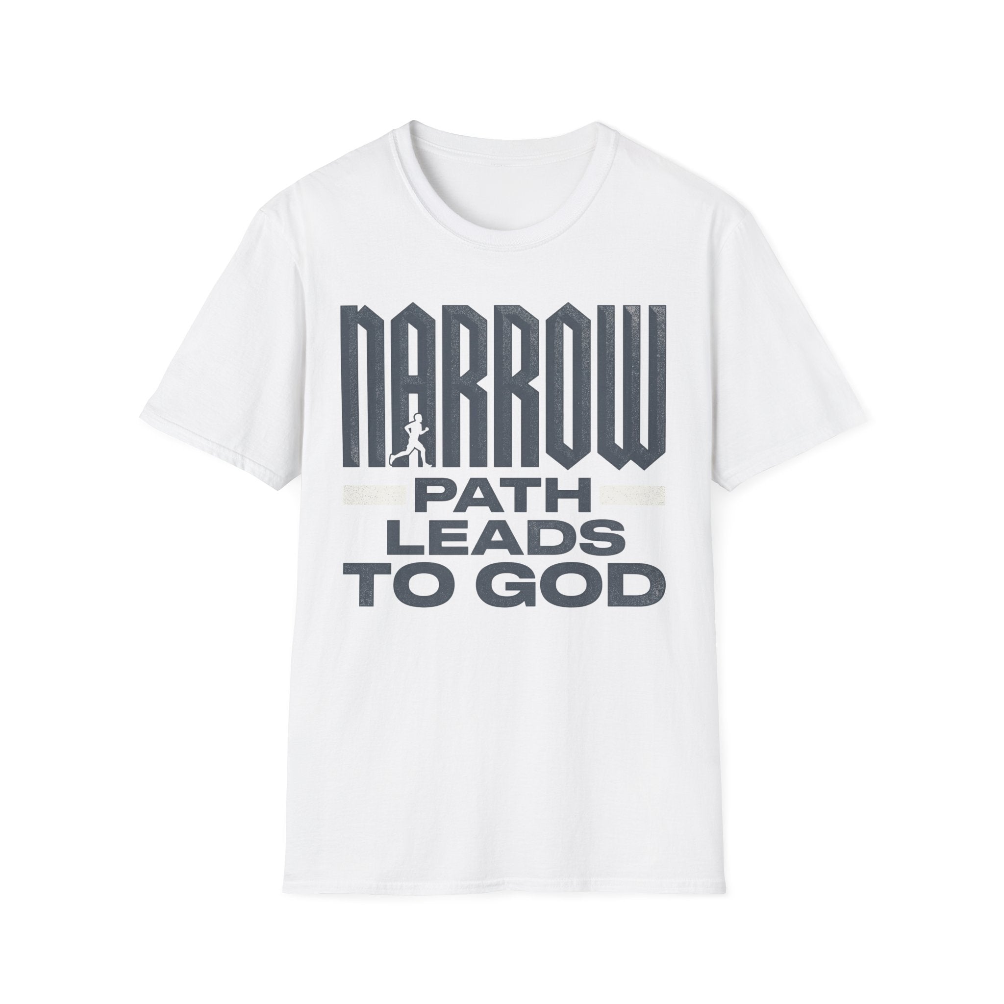 Narrow Path Leads to God Christian Runner T-Shirt (Male)