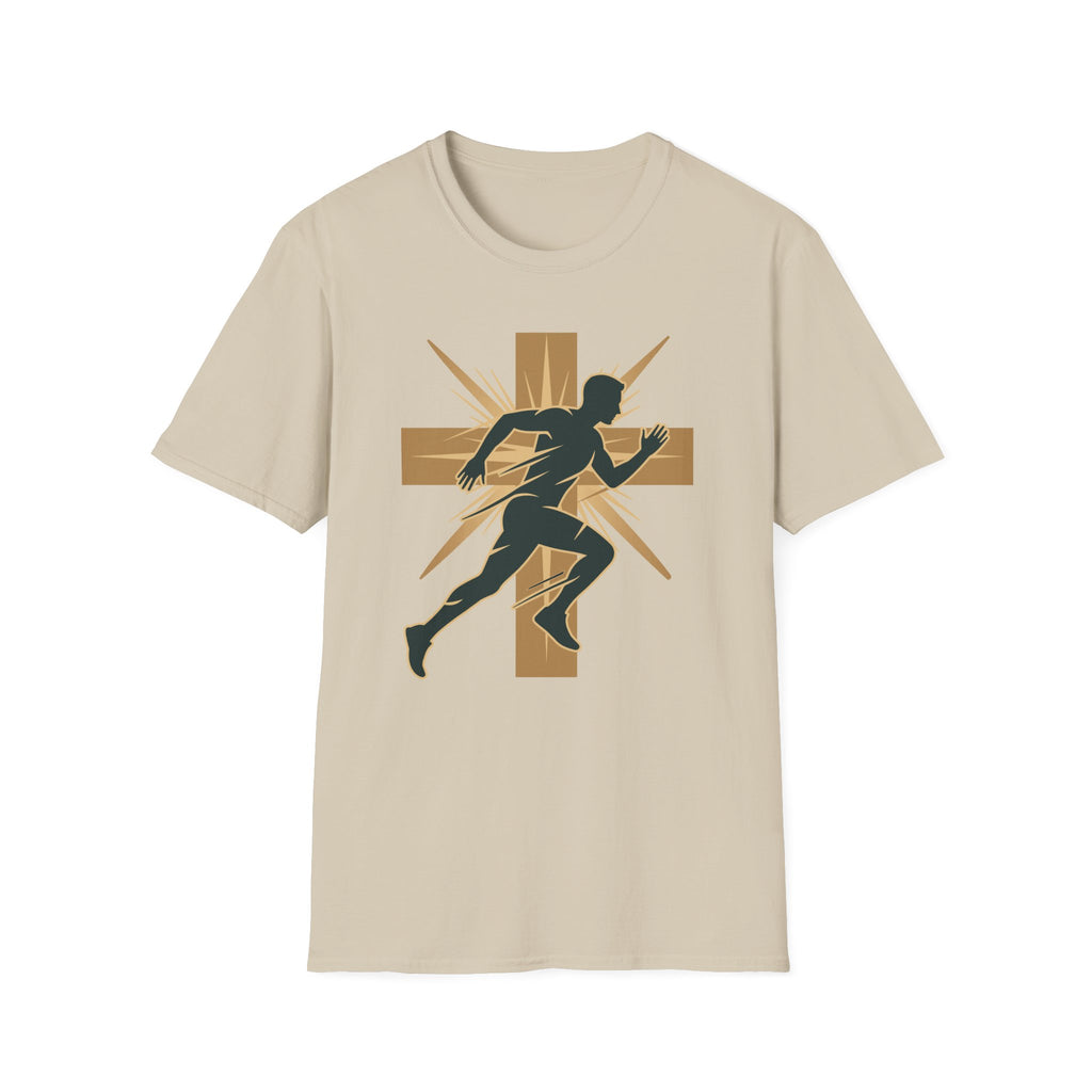 Cross Running Man Christian Runner T-Shirt