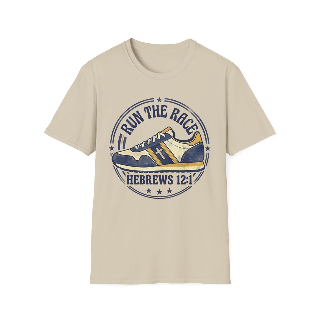 Run The Race - Hebrews 12:1 Christian Christian Runner T-Shirt