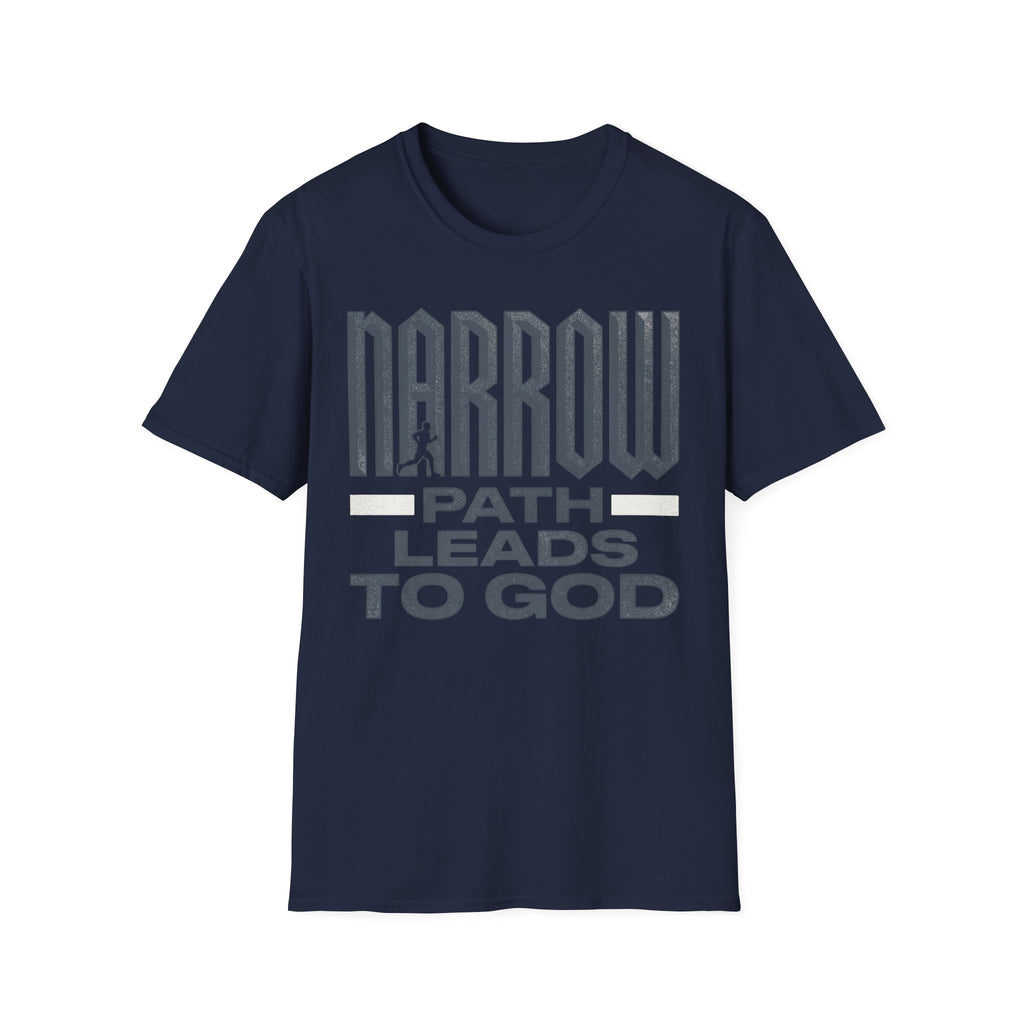 Narrow Path Leads to God Christian Runner T-Shirt (Male)