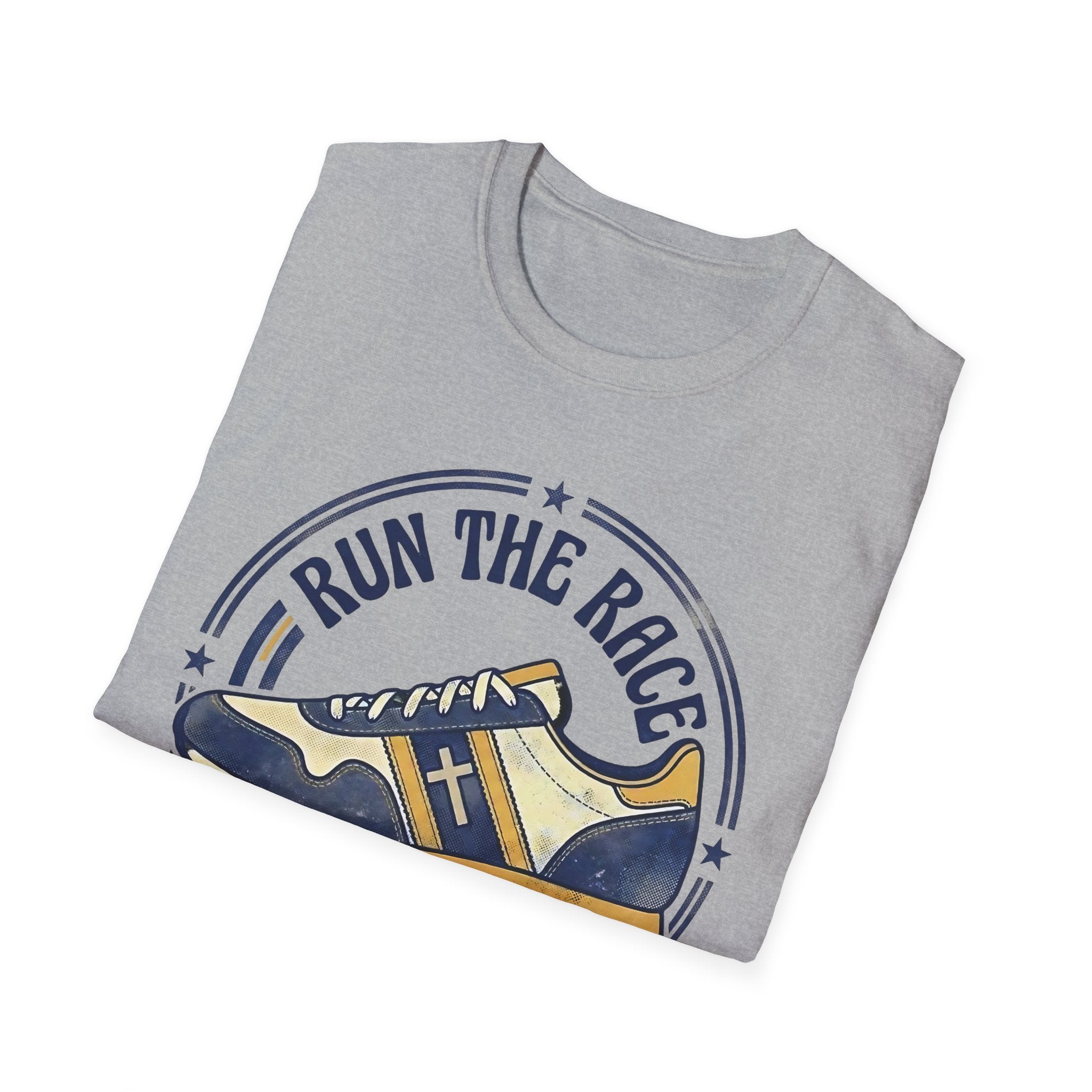 Run The Race - Hebrews 12:1 Christian Christian Runner T-Shirt