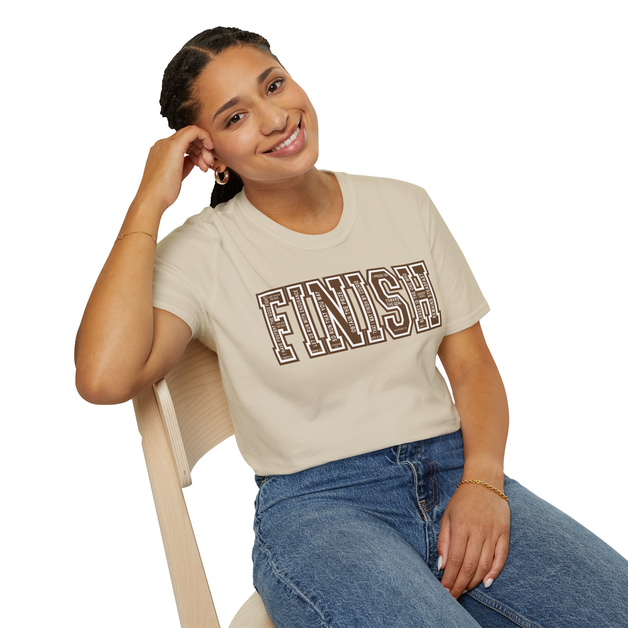 FINISH Christian Runner T-Shirt (Brown)