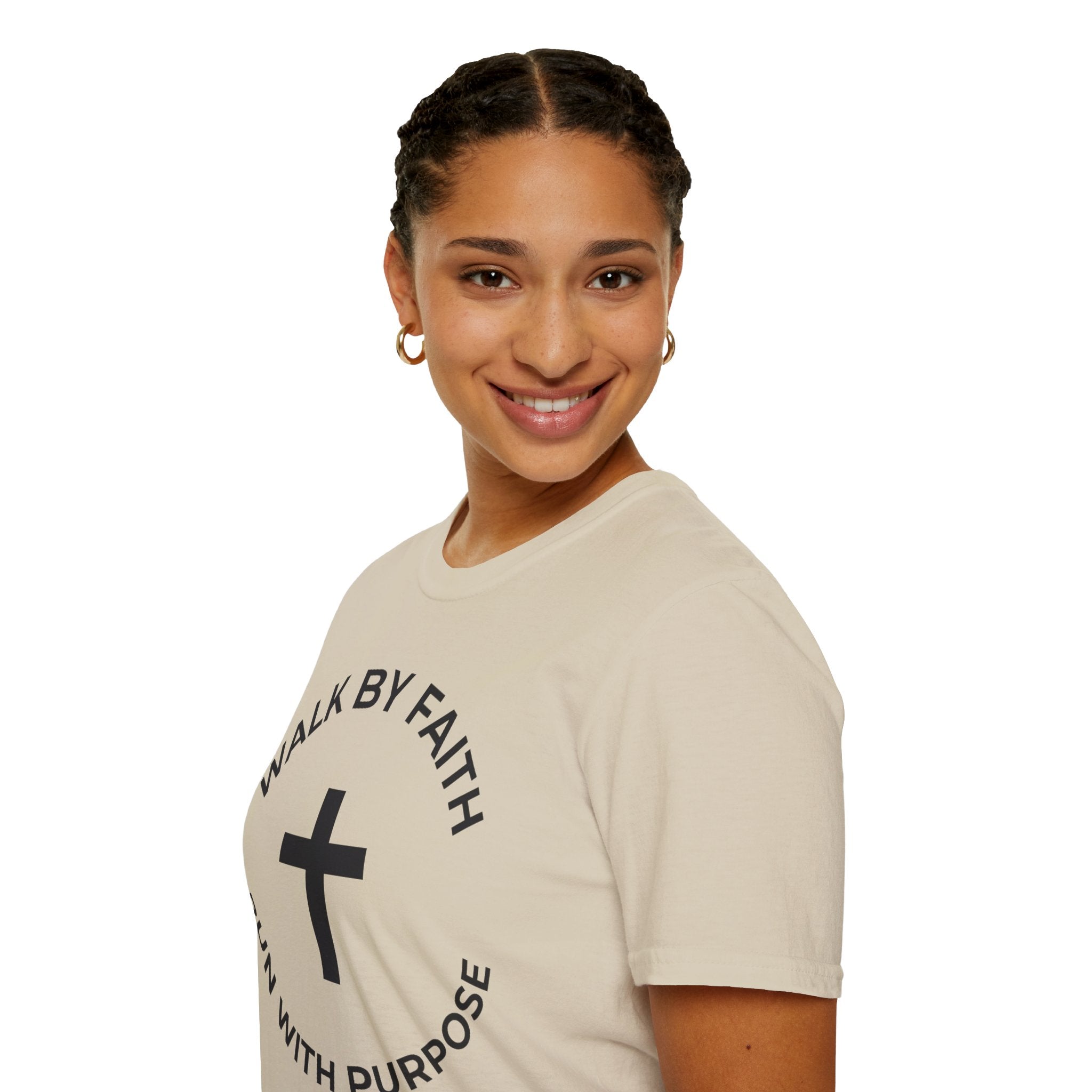 Walk by Faith - Run with Purpose Christian Runner T-Shirt