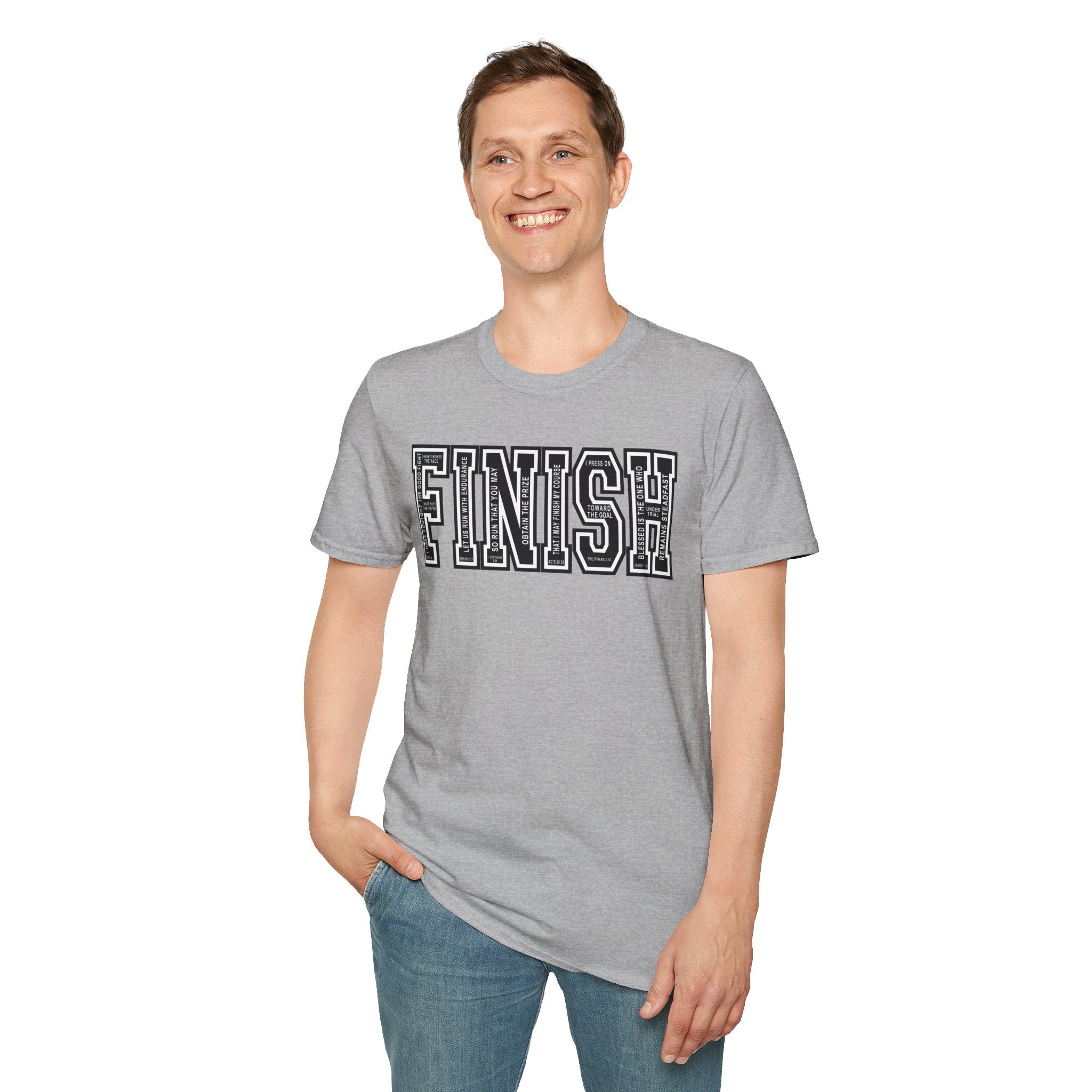 FINISH Running Christian Runner T-Shirt (Black)