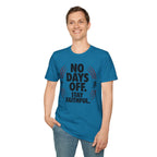 No Days Off Stay Faithful Christian Runner T-Shirt (Male)