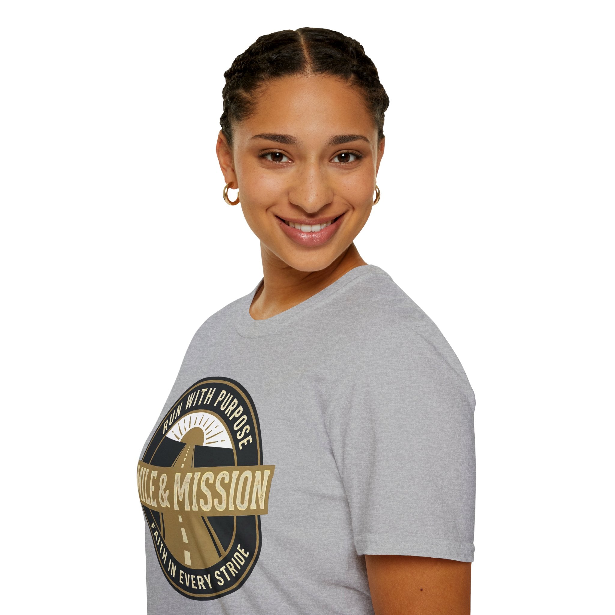 Mile & Mission: Run with Purpose Christian Runner T-Shirt