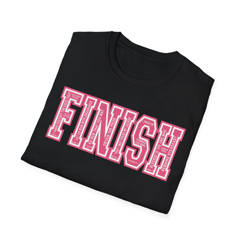 FINISH Christian Runner T-Shirt (Pink)
