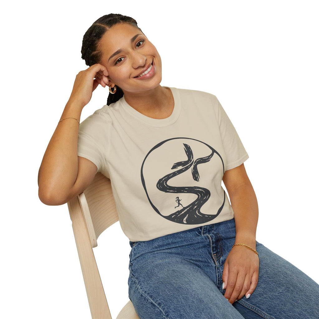 Winding Road to the Cross Christian Runner T-Shirt (Female)
