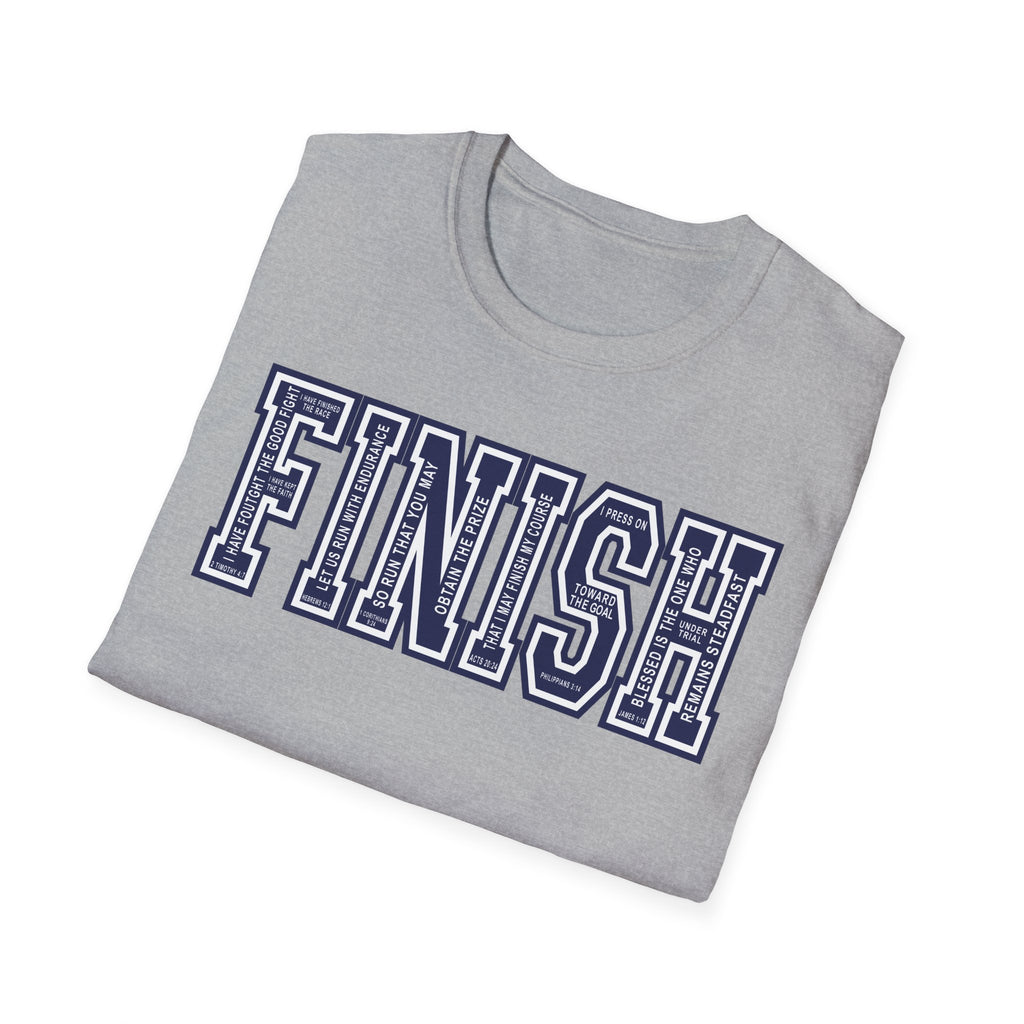 FINISH Christian Runner T-Shirt (Navy Blue)