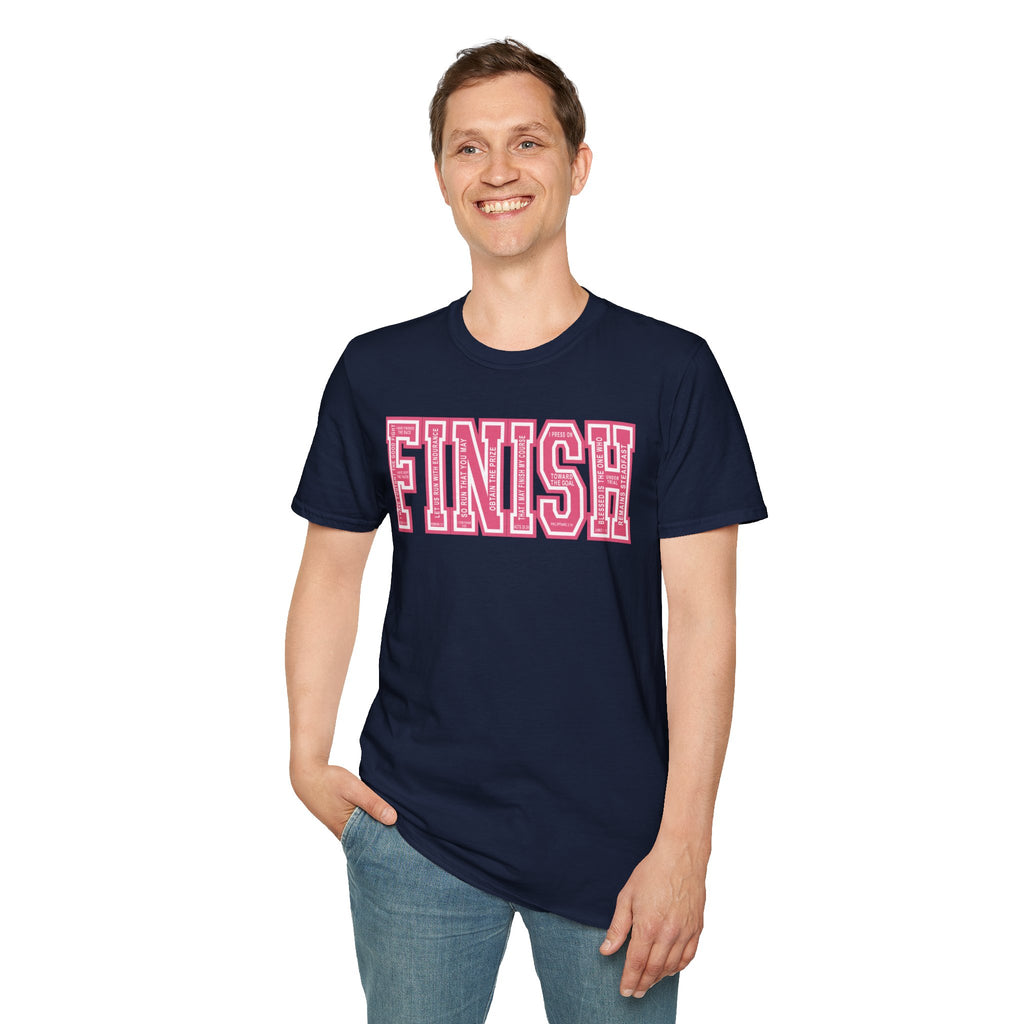 FINISH Christian Runner T-Shirt (Pink)