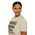 Endurance Through Faith - Run with Purpose Christian Runner T-Shirt