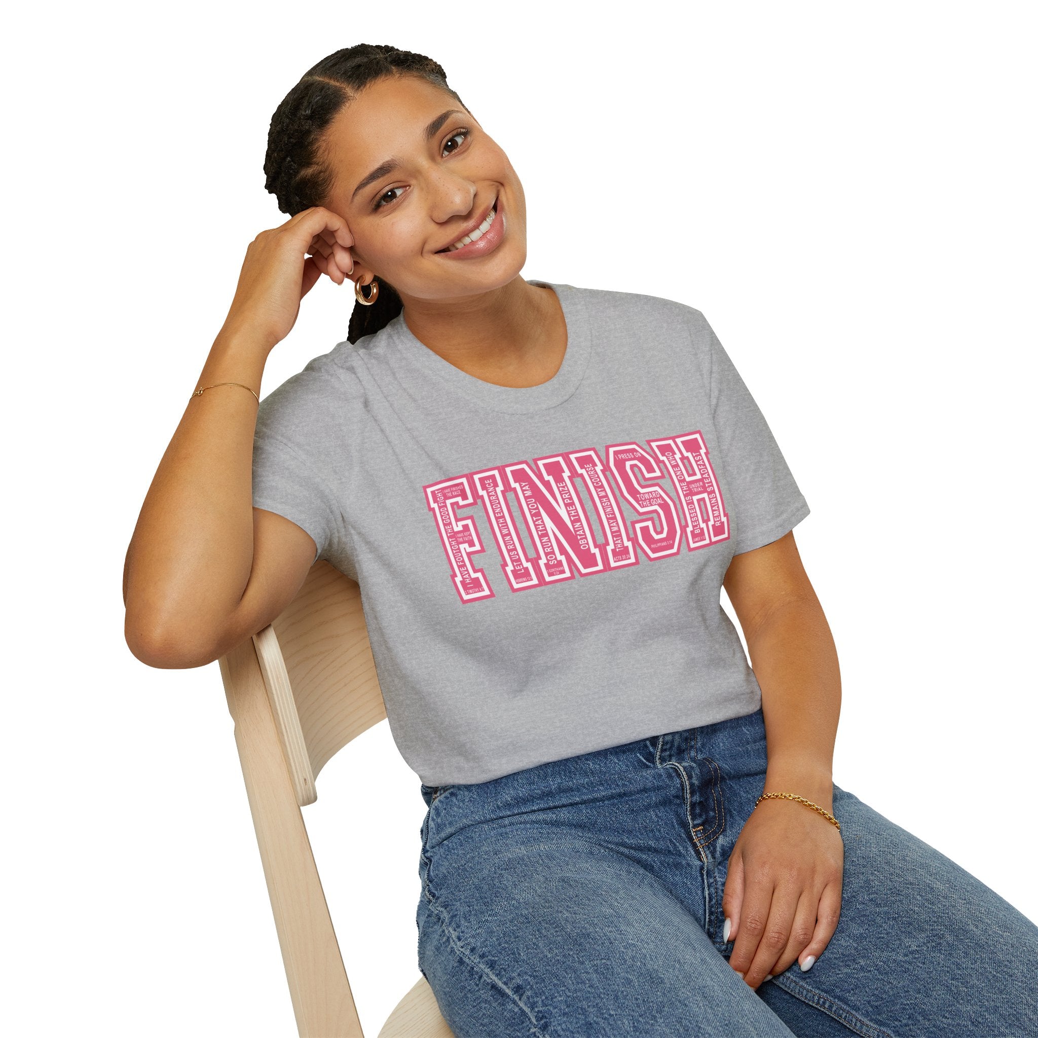FINISH Christian Runner T-Shirt (Pink)