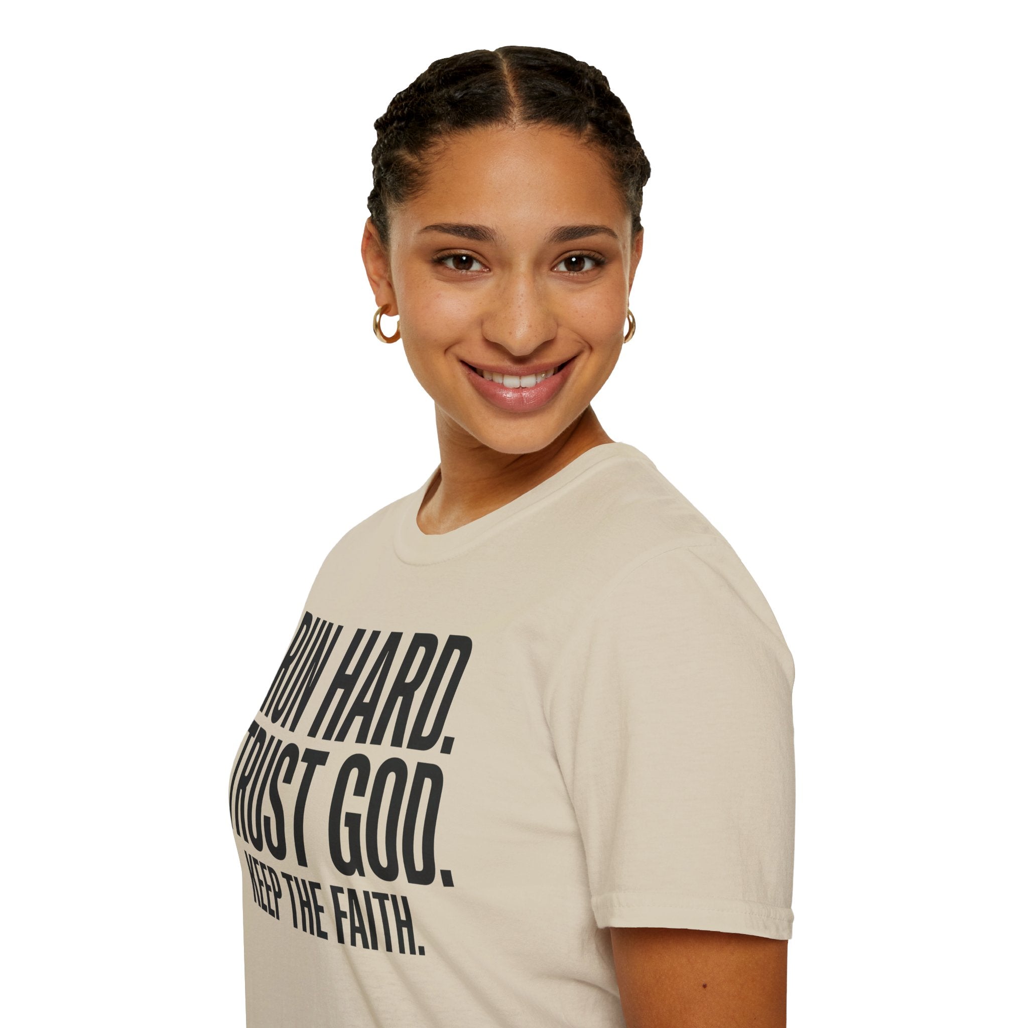 Run Hard Trust God Keep the Faith Christian Runner T-Shirt