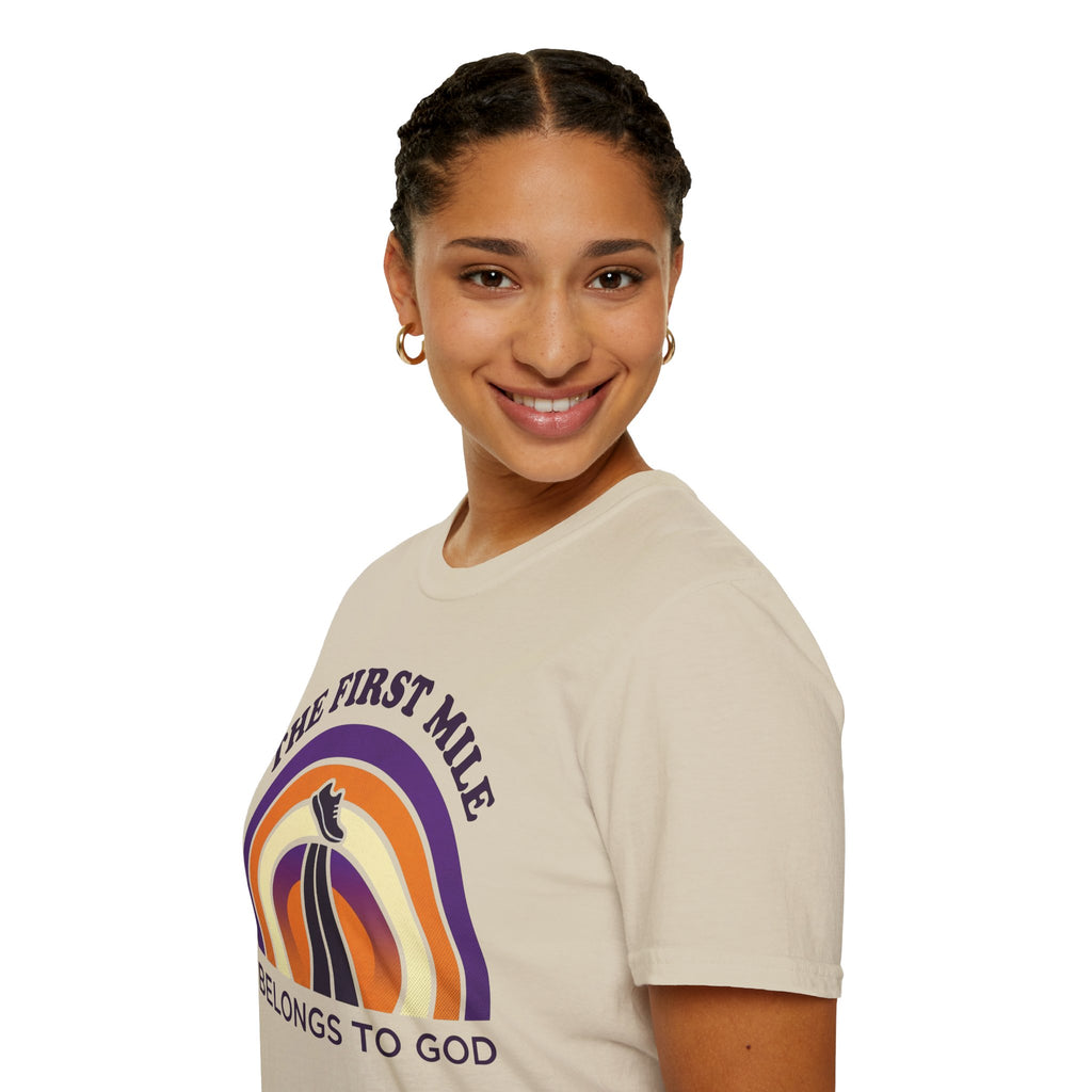The First Mile Belongs to God Christian Runner T-Shirt