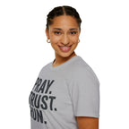 Pray Trust Run Christian Runner T-Shirt