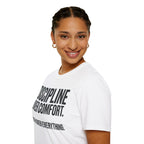 Discipline Over Comfort - Faith Over Everything Christian Runner T-Shirt