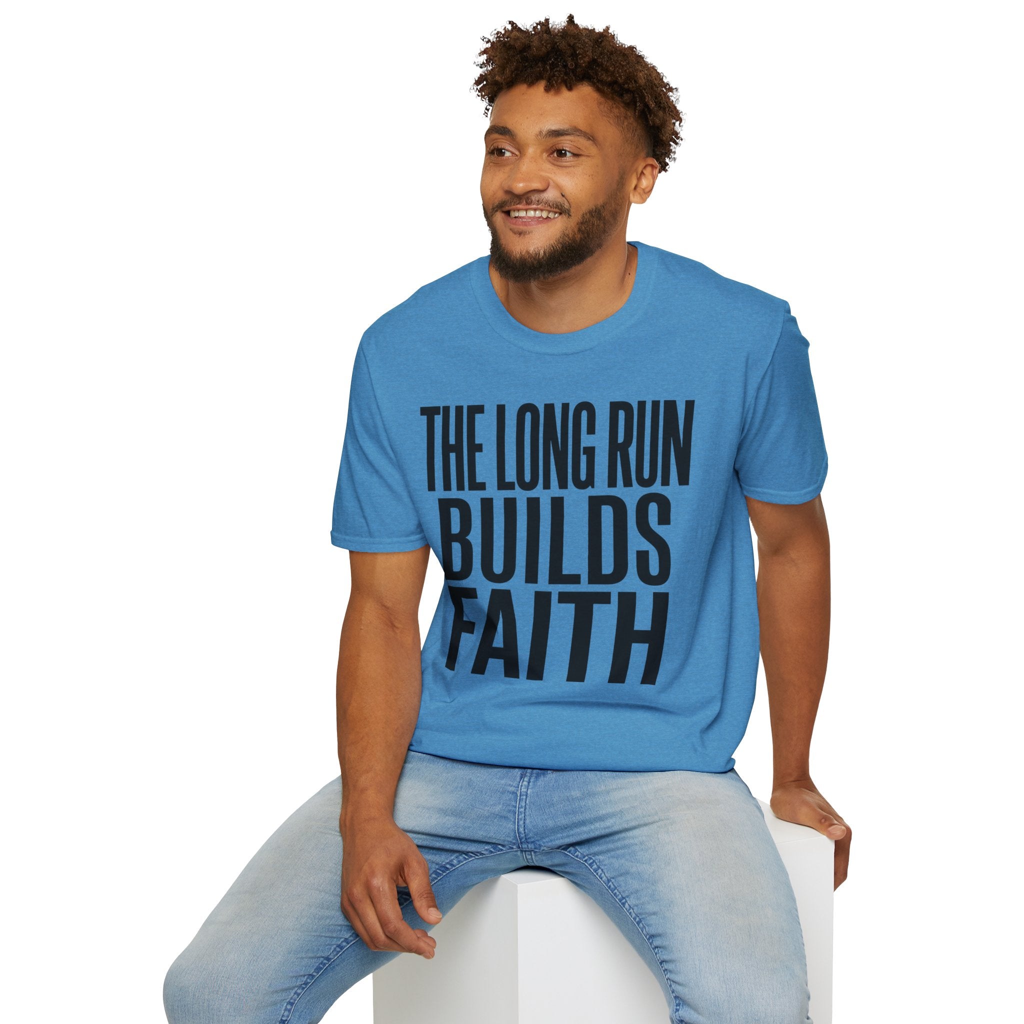 The Long Run Builds Faith Christian Runner T-Shirt