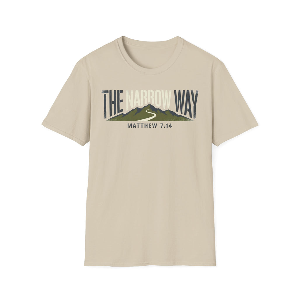 The Narrow Way - Matthew 7:14 Christian Runner T-Shirt