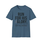 Run for His Glory Christian Runner T-Shirt (Male)
