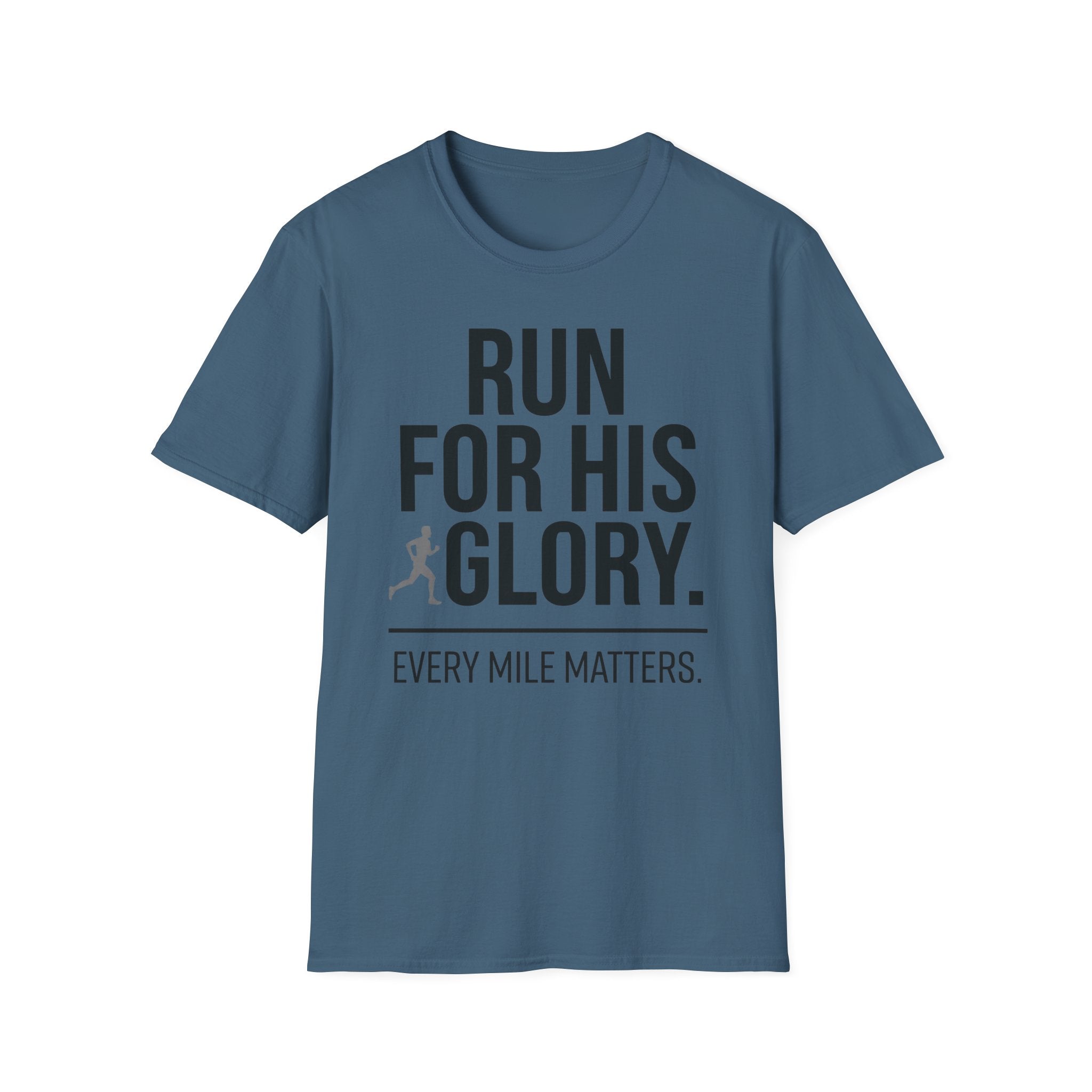 Run for His Glory Christian Runner T-Shirt (Male)
