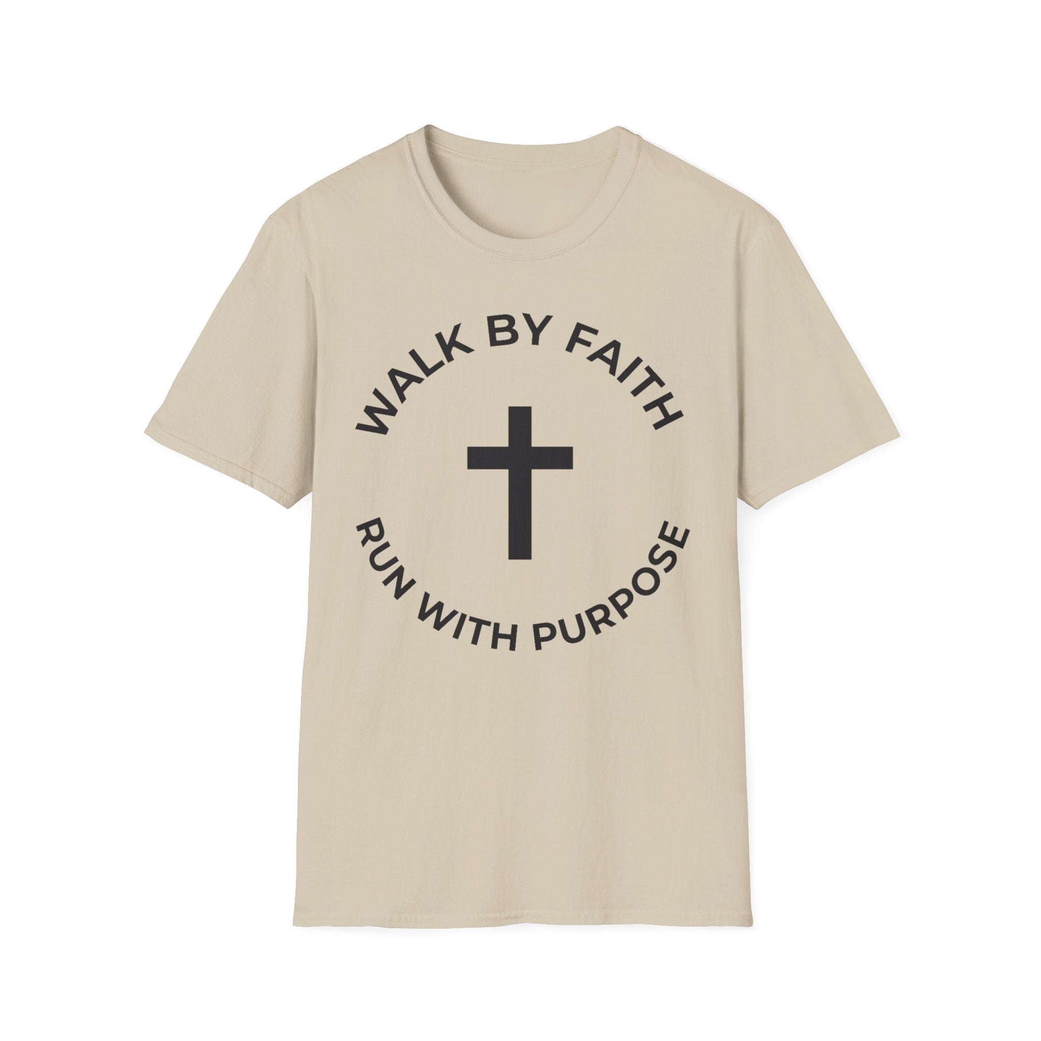 Walk by Faith - Run with Purpose Christian Runner T-Shirt