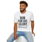 Run for His Glory Christian Runner T-Shirt (Male)