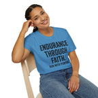 Endurance Through Faith - Run with Purpose Christian Runner T-Shirt